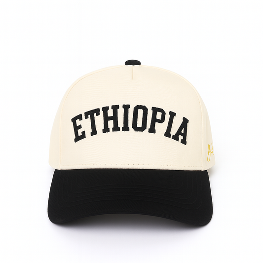 Creme & Black Suede Ethiopia Snap Back