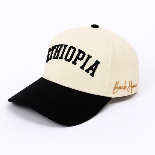 Creme & Black Suede Ethiopia Snap Back